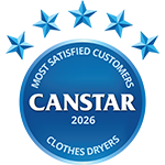Canstar Most Satisfied Customers Dryers 2026