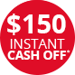 FP instant cash off DEC25 150