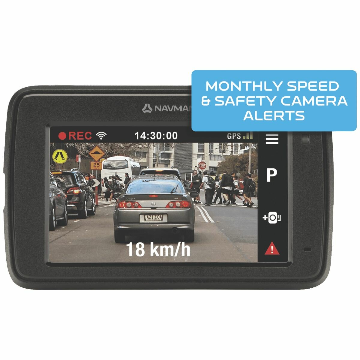 navman focus450 1080p front and rear dash camera with gps