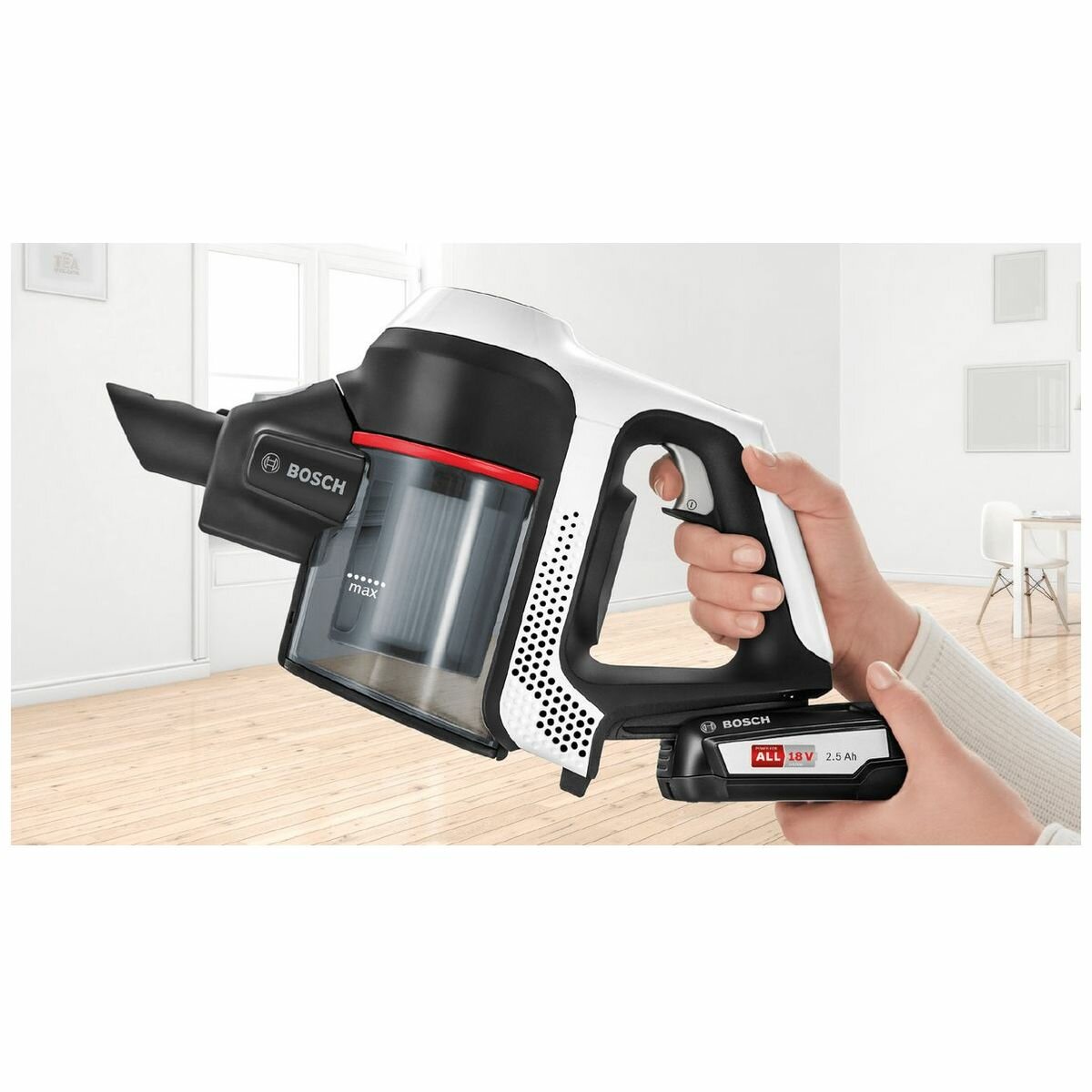 NEW Bosch Serie 6 Rechargeable Stick Cordless Vacuum Cleaner White