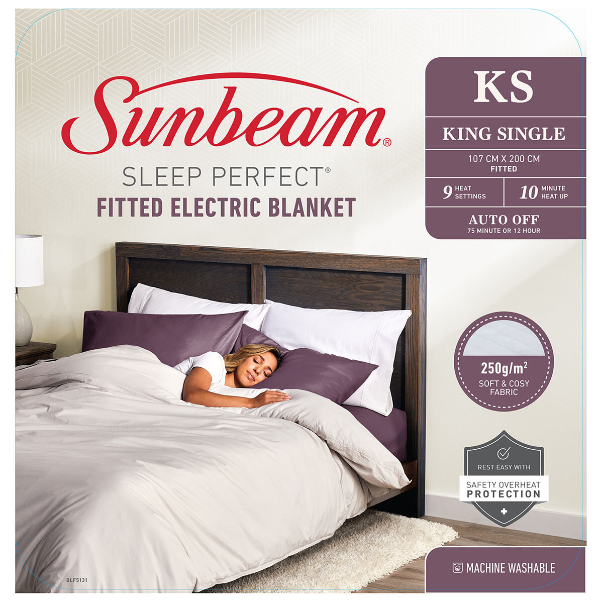 Sunbeam Sleep Perfect King Single, Heated Blanket For King Size Bed