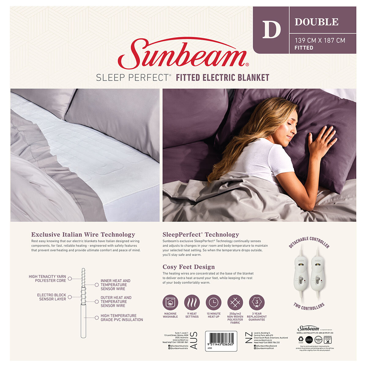 sunbeam sleep perfect electric blanket
