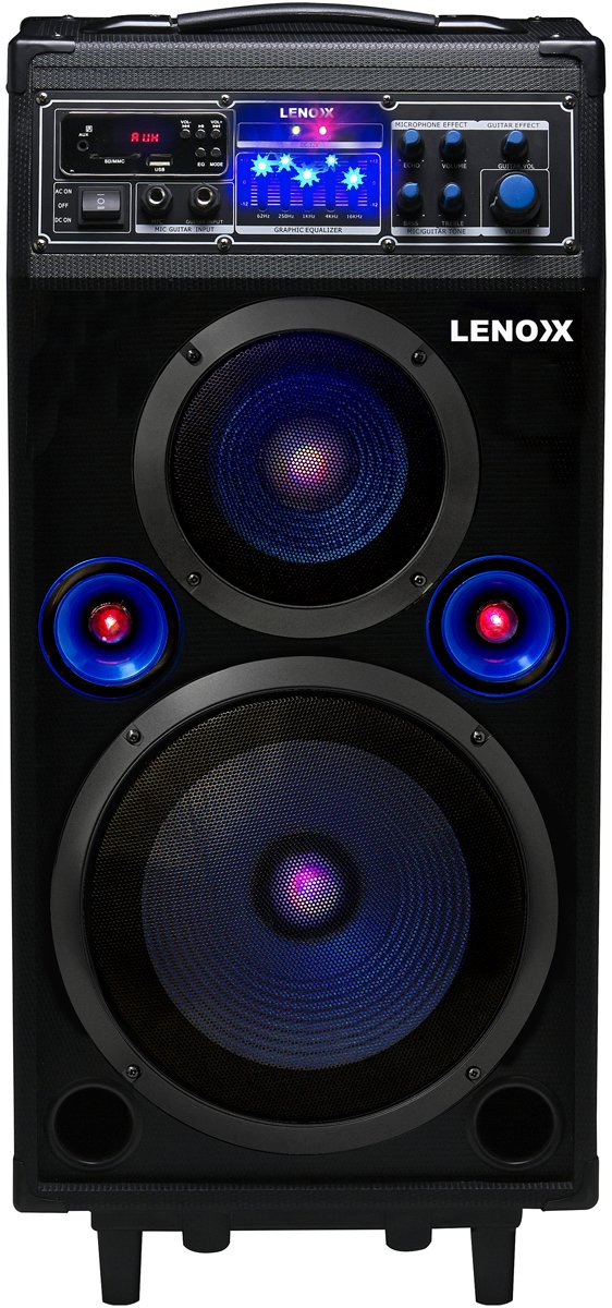lenoxx stage lights bluetooth speaker
