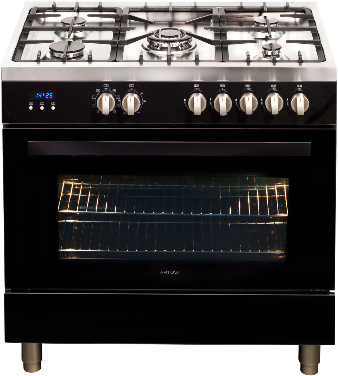 NEW Artusi CAFG91B 90cm Freestanding Dual Fuel Oven/Stove eBay