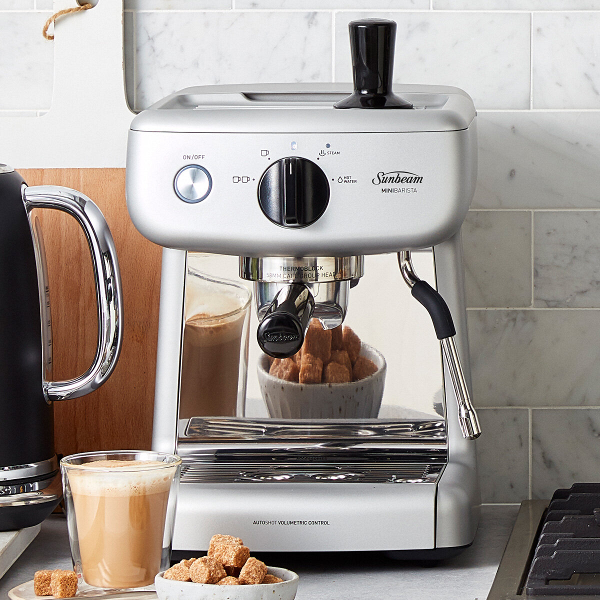 NEW Sunbeam Mini Barista Espresso Coffee Machine Silver EM4300S eBay