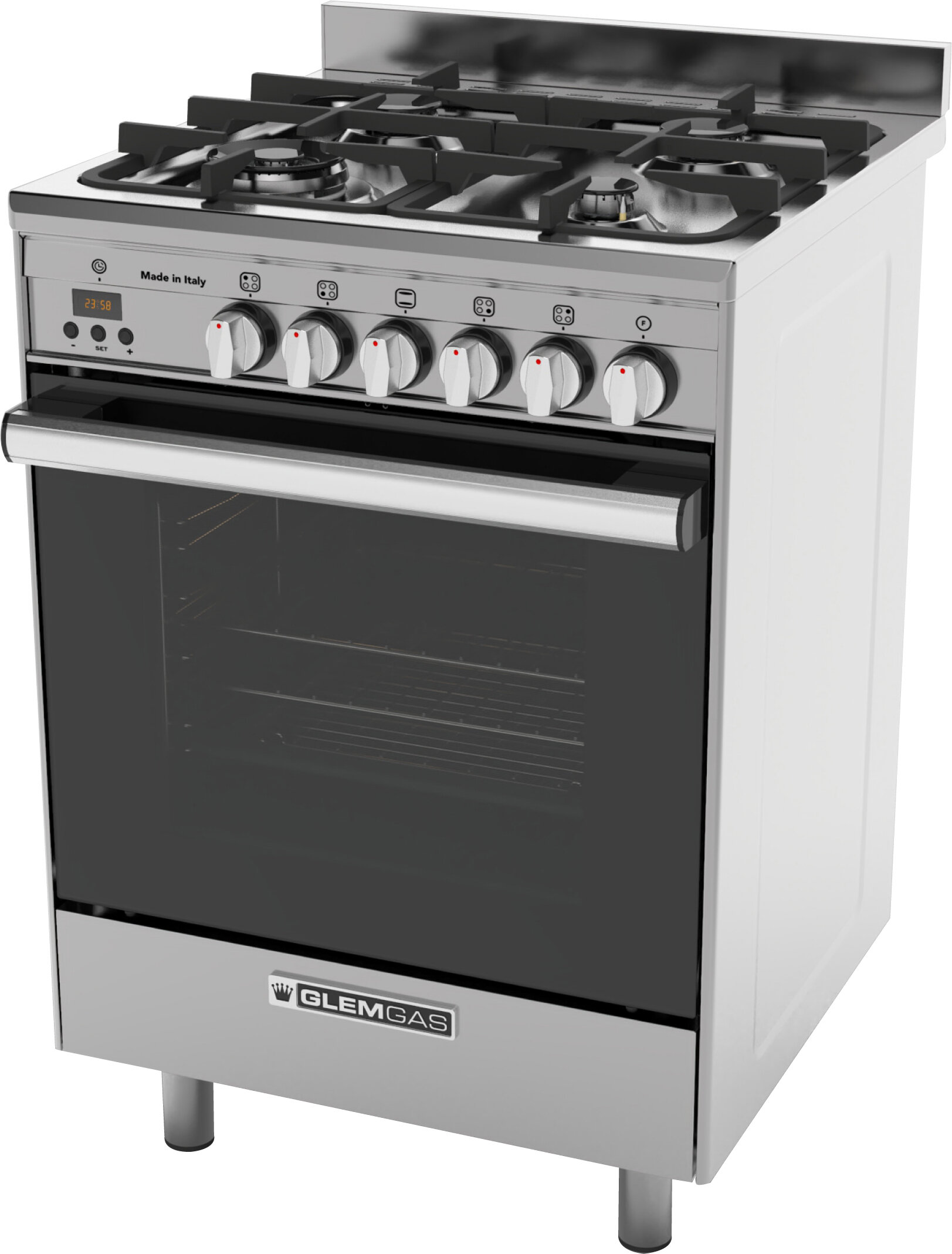 Glem 700mm Stainless Steel Freestanding Bi Energy Cooker With Doppio