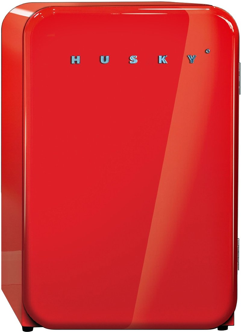 Husky Retro Undercounter Fridge HUS-RETRO130-RED-HY 108L in Radiant Red 