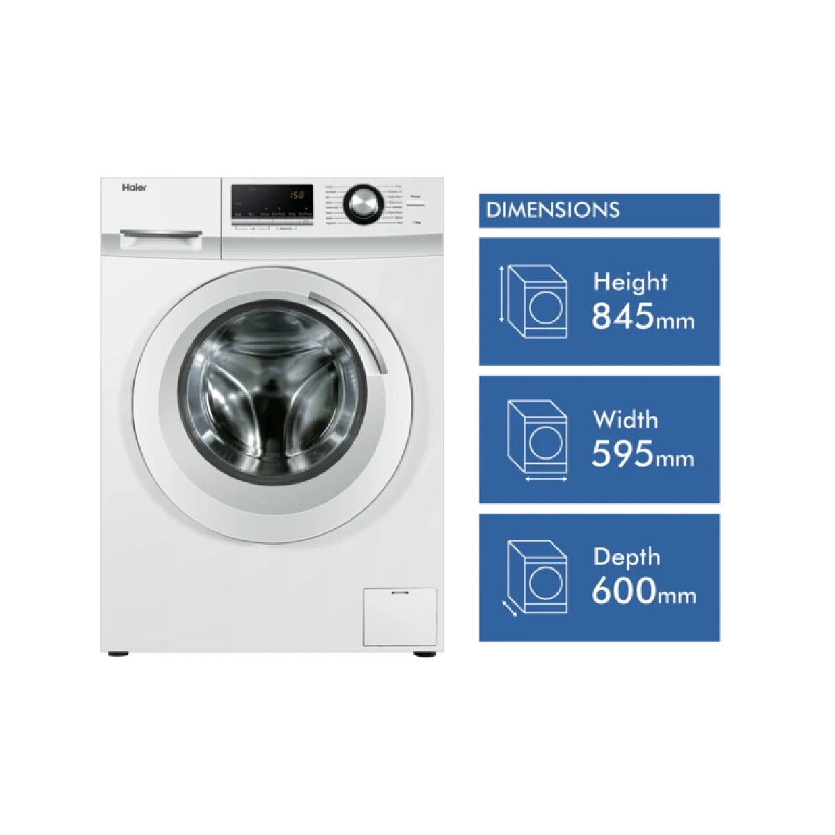 NEW Haier 7.5kg Front Load Washing Machine HWF75AW2 9415112613962 eBay