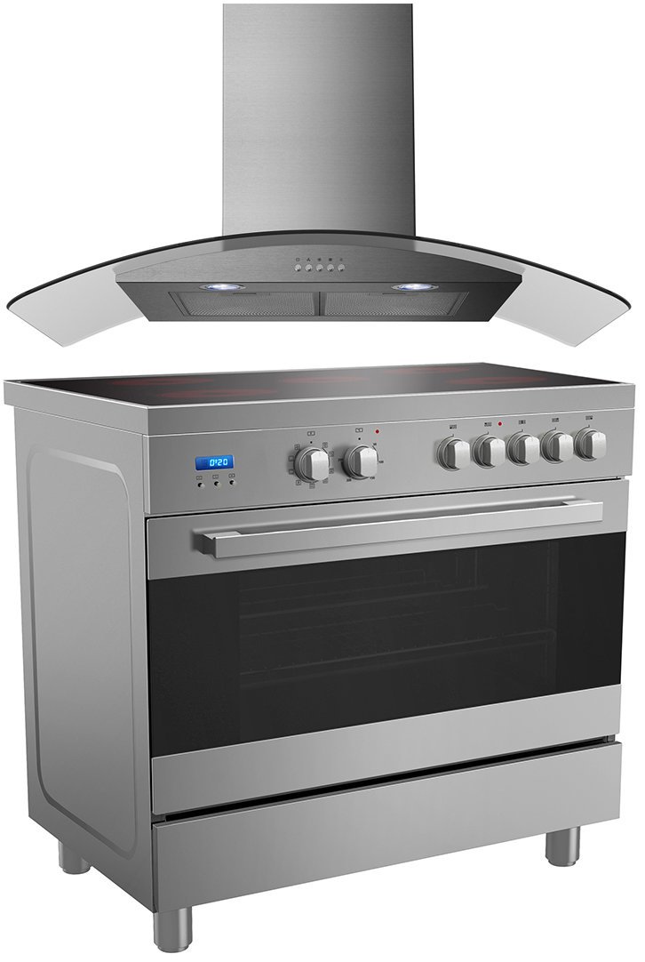 Midea Mideaelecpk2 90cm Electric Oven Stove Rangehood Package