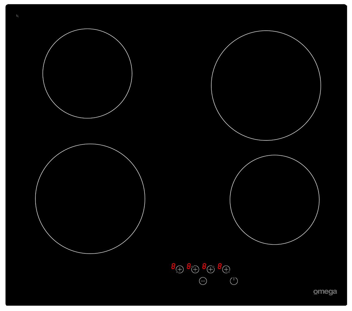 New Omega Occ64tz 60cm Ceramic Cooktop 9312646028494 Ebay
