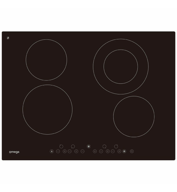 black glass ceramic hob