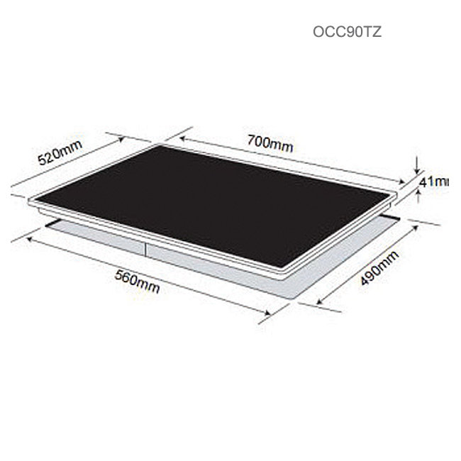 omega 90cm electric cooktop