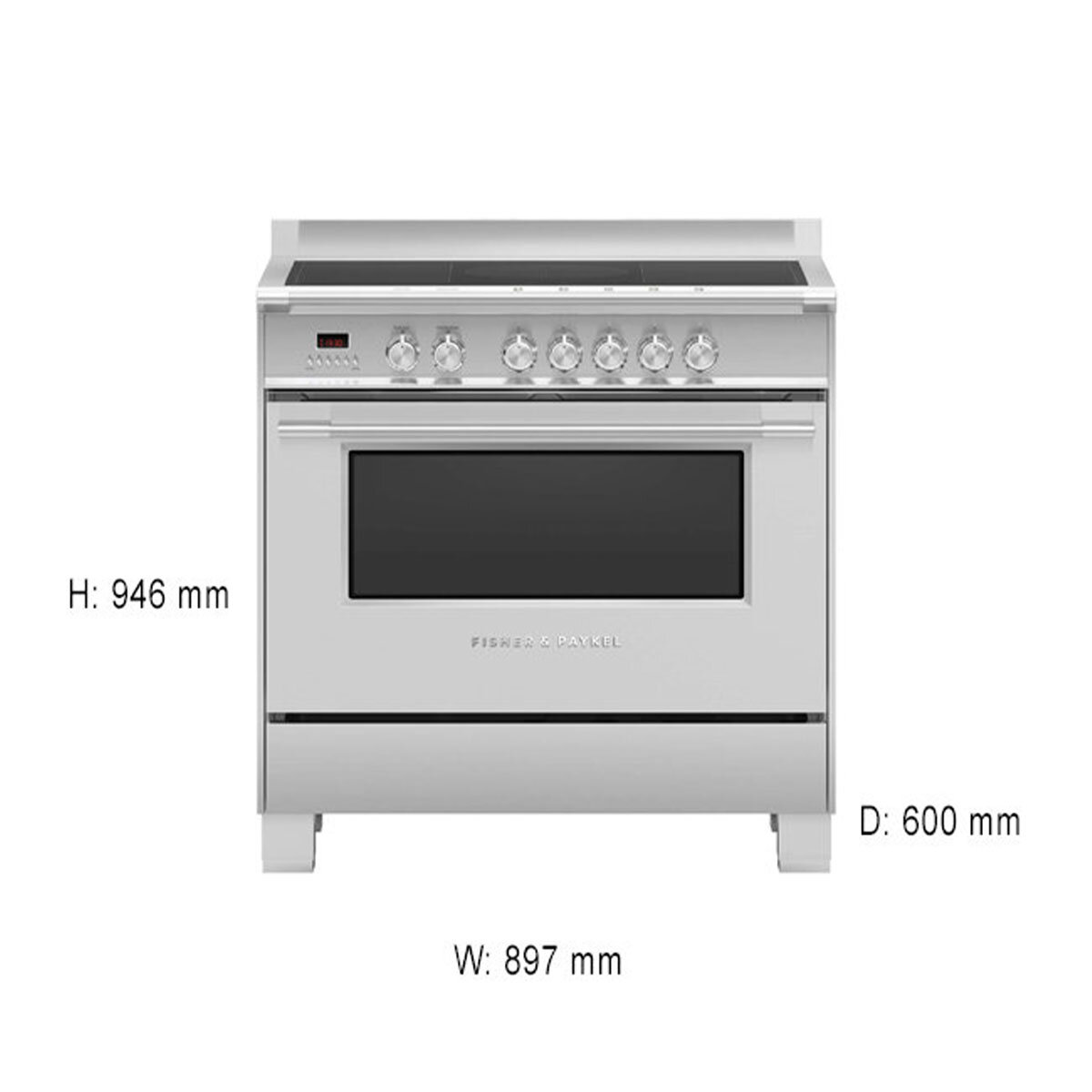 fisher & paykel 900mm freestanding induction cooker