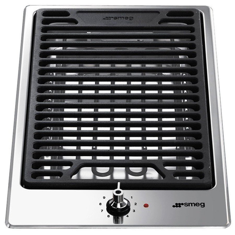 Smeg Pgf30b 30cm Classic Aesthetic Stone Grill Electric Cooktop