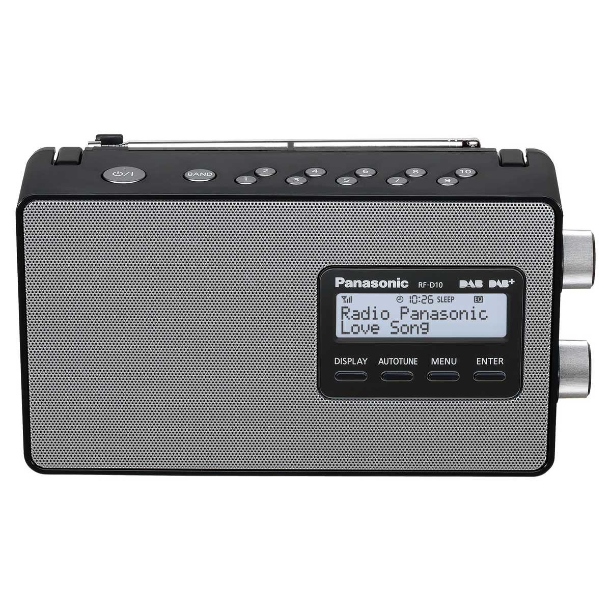 Panasonic Rf D10gn K Fm And Dab Digital Radio Black Appliances Online