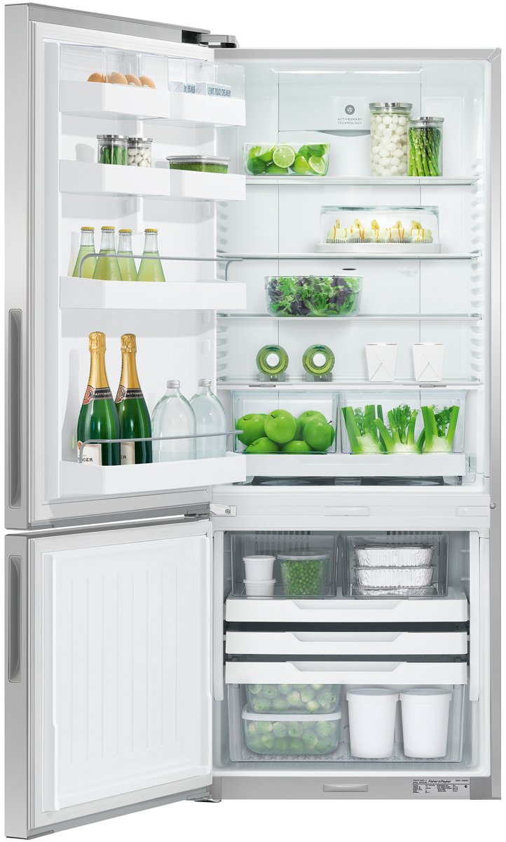 Buy Fisher & Paykel 413L ActiveSmart Bottom Mount Fridge RF442BLPX6 & Pay Later humm