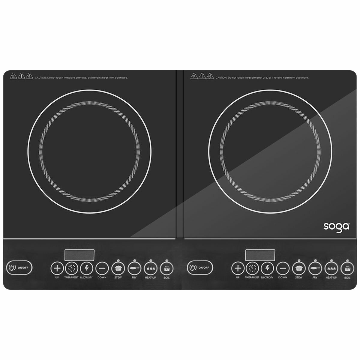 twin induction cooktop