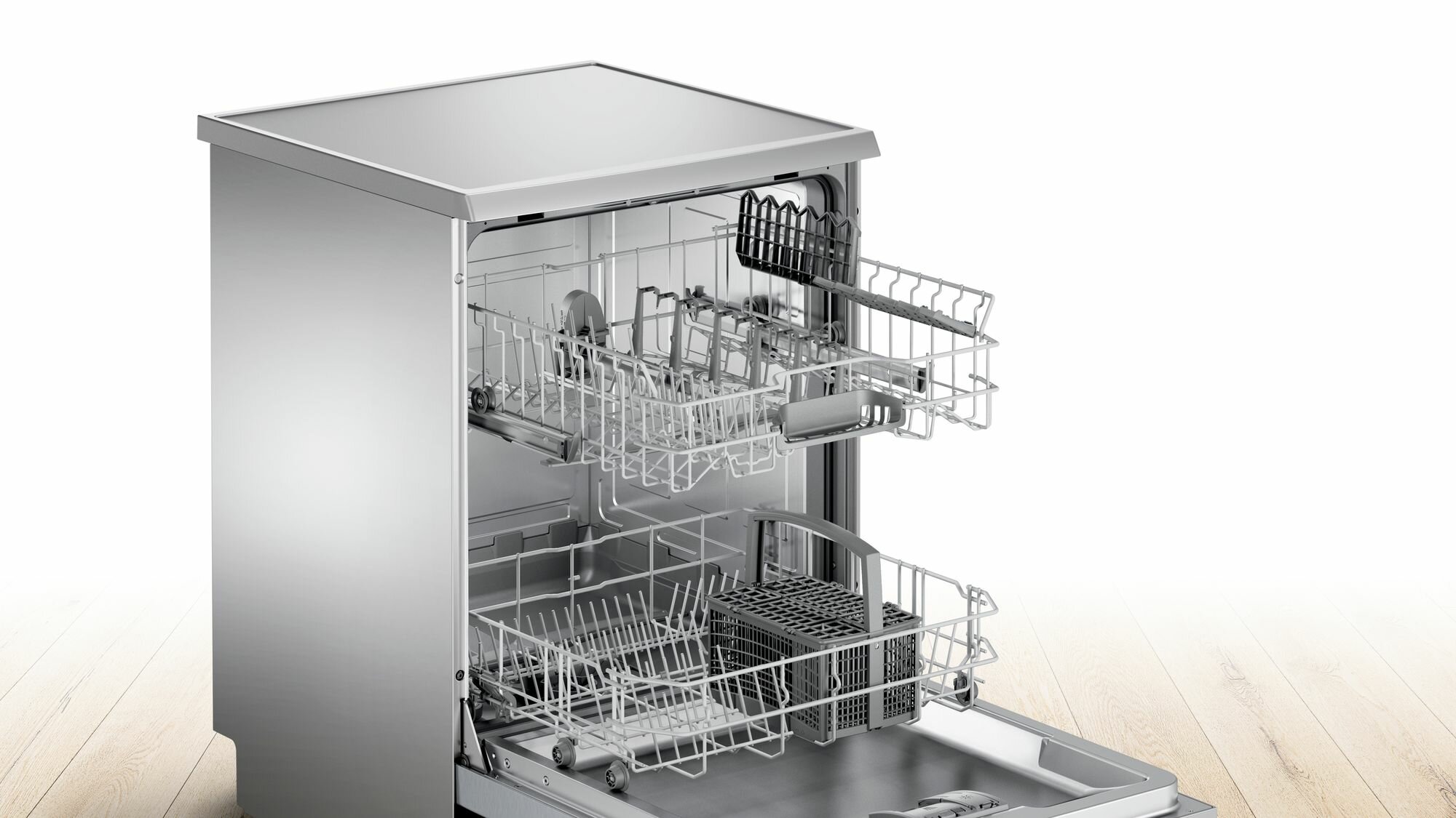 bosch sms40e08au serie 2 stainless steel freestanding dishwasher