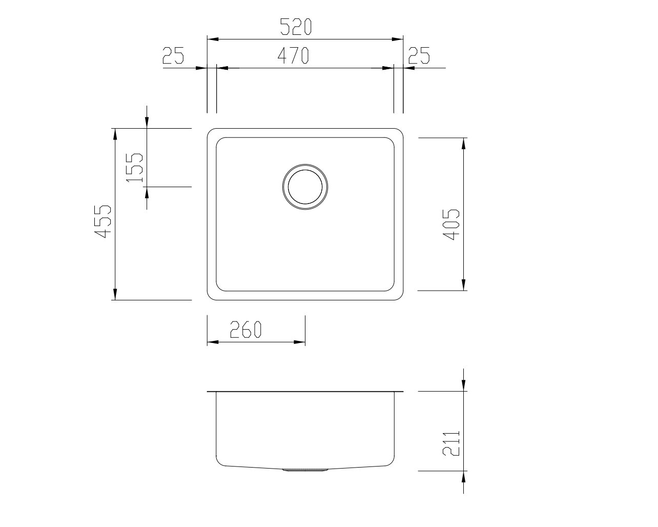 Oliveri Sn1050u Sonetto Single Bowl Undermount Sink