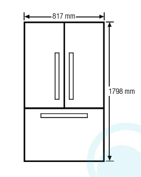 Samsung 583l French Door Refrigerator Srf583dls