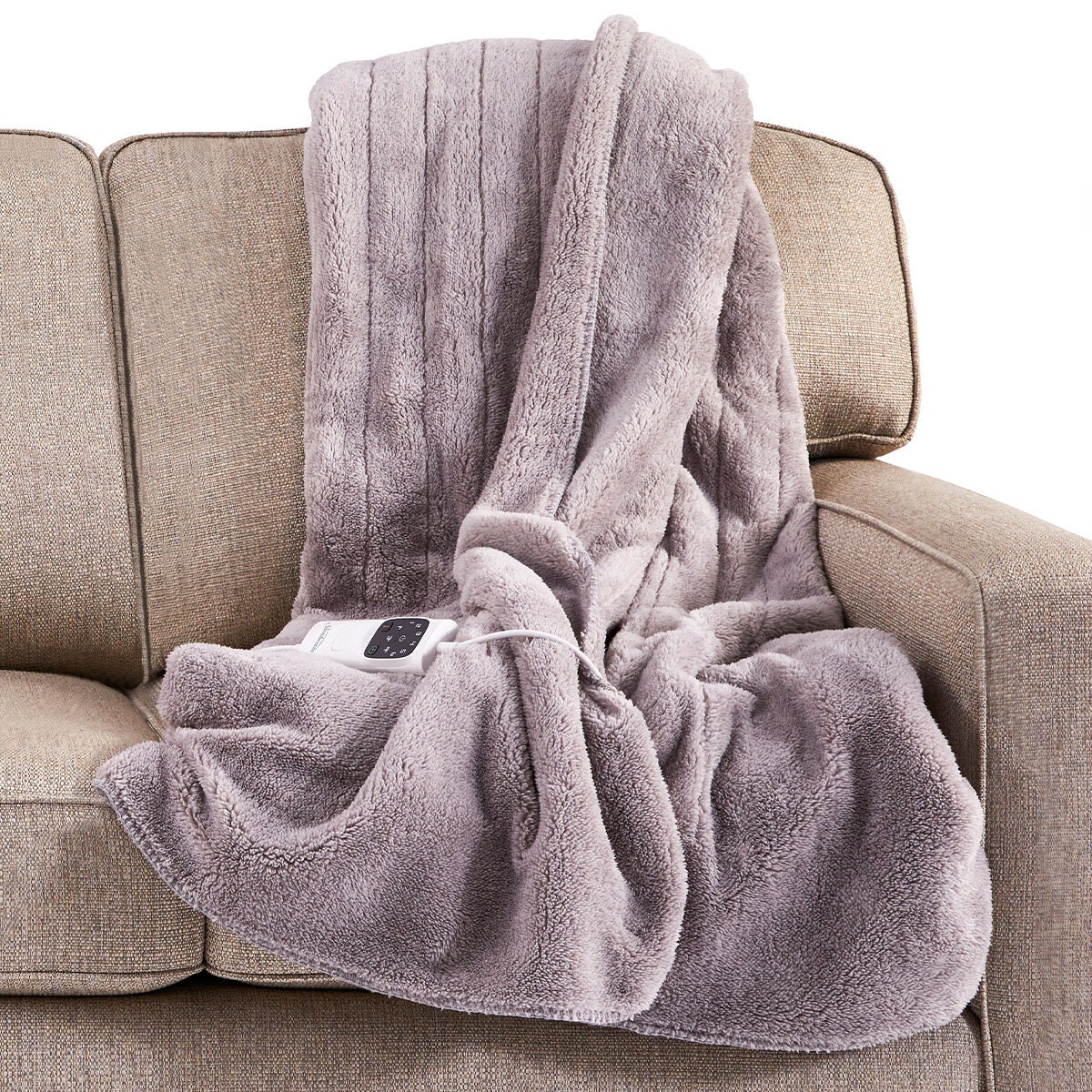 Buy Sunbeam Feel Perfect Sherpa Fleece Heated Throw Light Grey Harvey  Norman AU | forum.iktva.sa