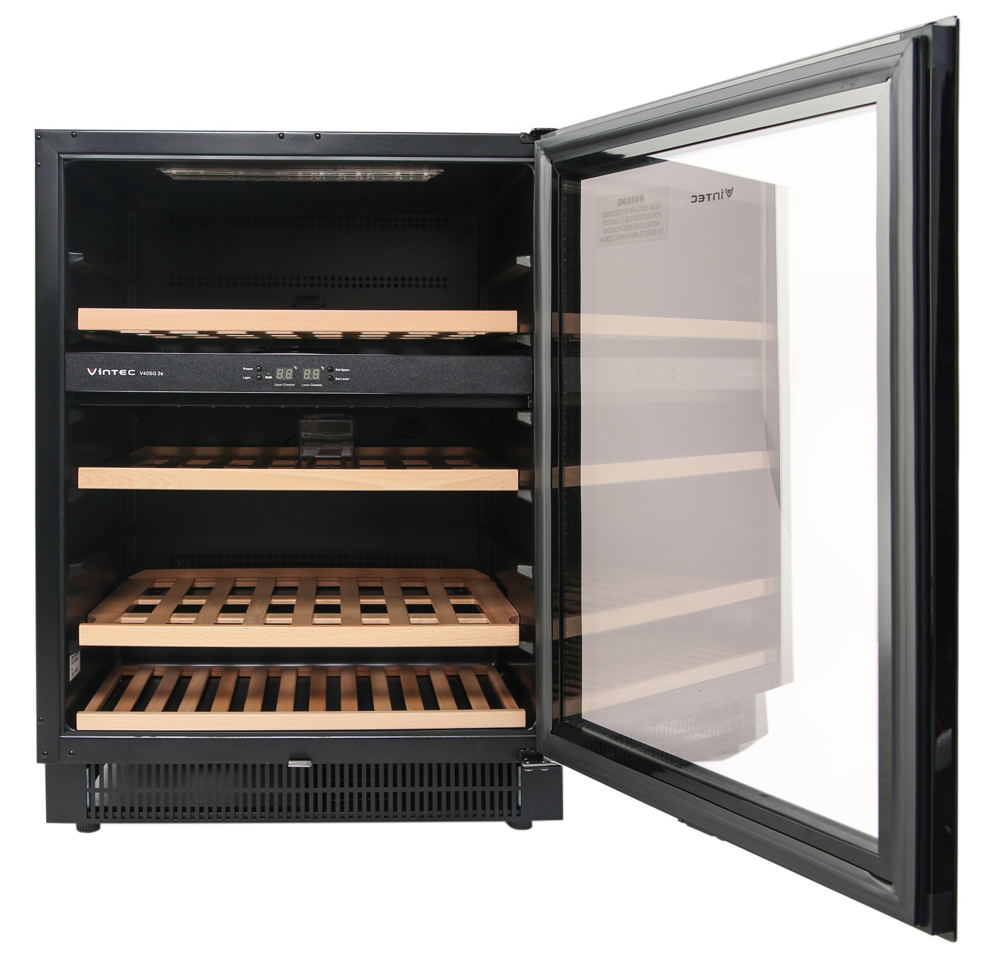 NEW Vintec V40SG2EBK 40 Bottle Dual Zone Wine Storage