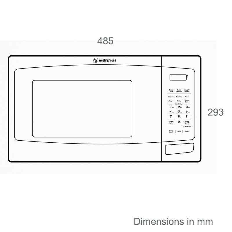 New Westinghouse Wmf2302wa 23l Countertop Microwave Oven 800w Ebay