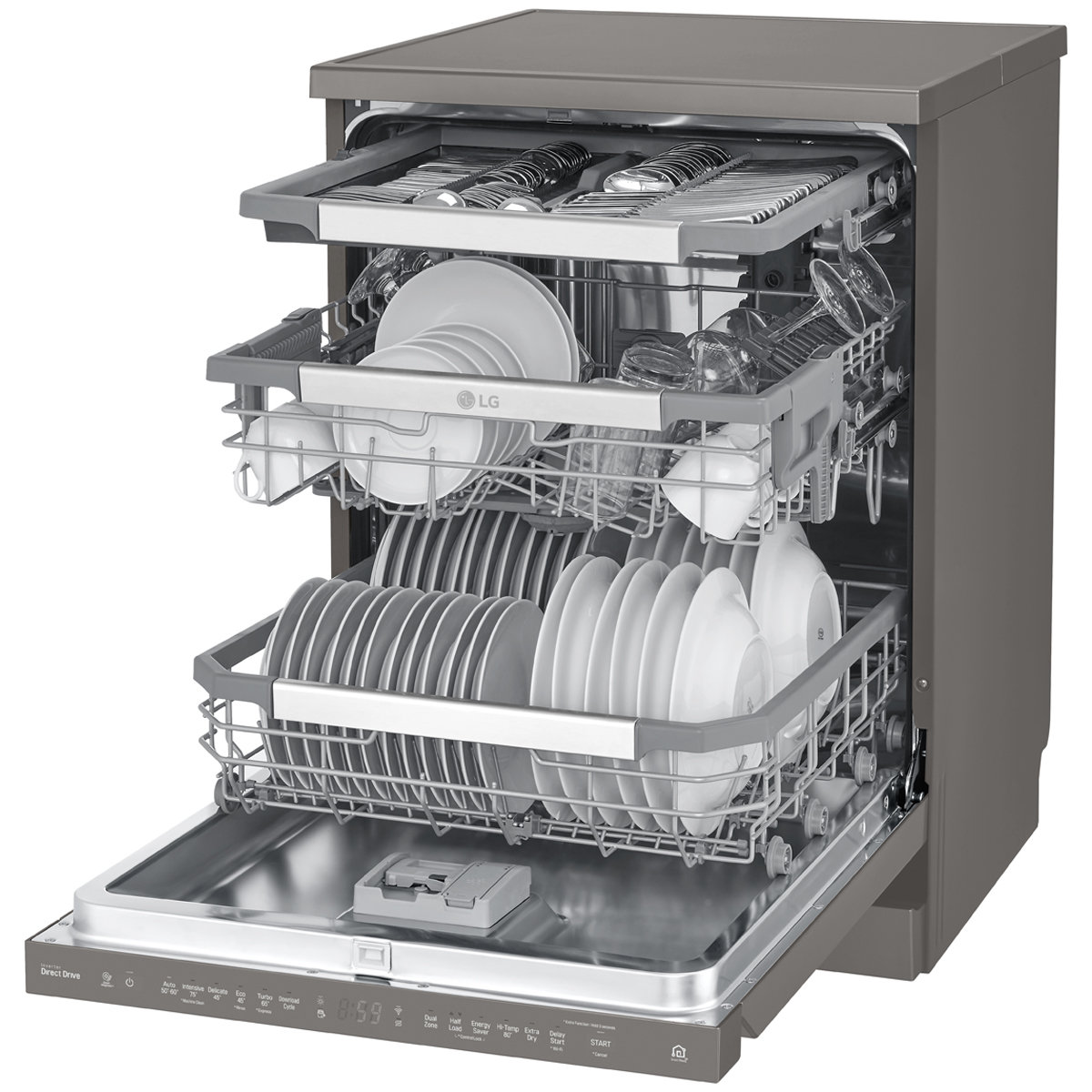 lg xd5b14wh quadwash freestanding dishwasher