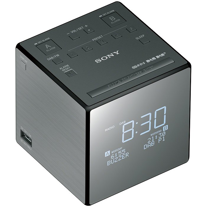 Sony Xdrc1dbp Dual Alarm Fm Clock Radio, Two Alarm Clock Radio