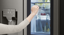 LG 706L French Door Fridge, with InstaView Door-In-Door®, in Black Stainless Finish_GF-V706BSL