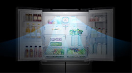 LG 706L French Door Fridge, with InstaView Door-In-Door®, in Black Stainless Finish_GF-V706BSL, Carton Damaged LG 706L French Door Fridge, with InstaView Door-In-Door®, in Black Stainless Finish_GF-V706BSL, Carton Damaged
