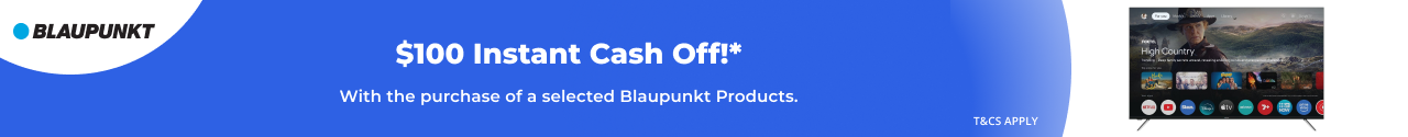 $100 Instant Cash Off on selected Blaupunkt!
