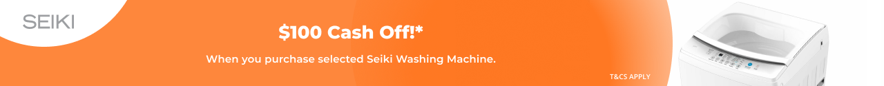 $100 Instant Cash Off selected Seiki