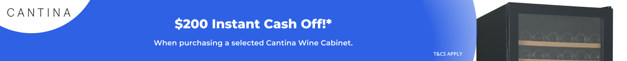 $200 Instant Cash Off on a selected Cantina Wine Cabinet