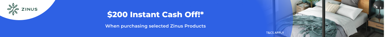 $200 Instant Cash Off selected Zinus Bed Frame