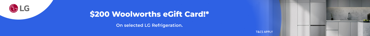 $200 Woolworths Supermarket eGift Card with selected LG Refrigeration
