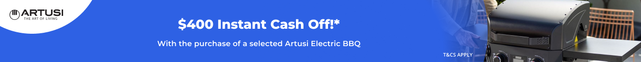 $400 Instant Cash Off Artusi Electric BBQ