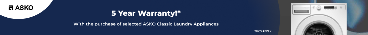 5 Year Warrantyvon selected ASKO Laundry
