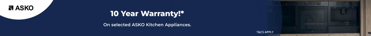 ASKO 10 Year Warranty on selected Kitchen Appliances