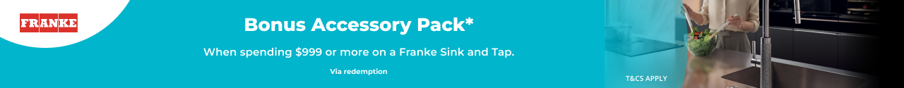 Bonus Accessory Pack when bundling Franke Sinks and Taps