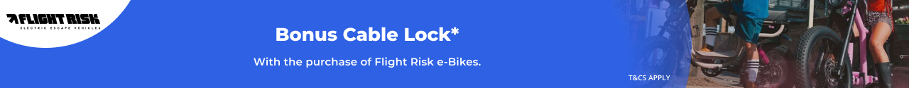 Bonus Cable Lock with Flight Risk E-Bikes