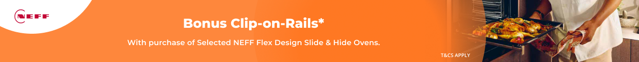 Bonus Clip-on-Rails with selected NEFF 60cm Ovens
