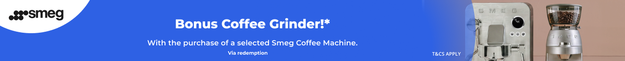 Bonus Coffee Grinder with selected Smeg Coffee Machines