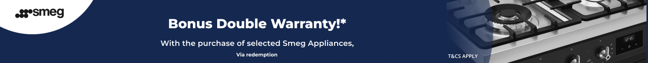 Bonus Double Warranty with selected Smeg Upright Ovens
