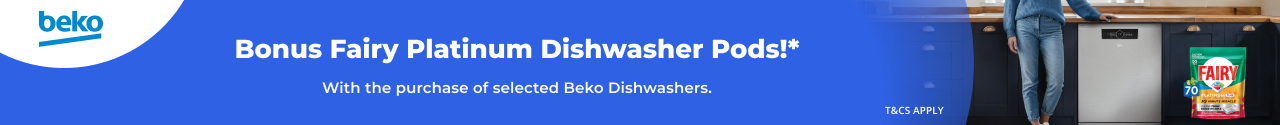 Bonus Fairy Platinum Pods with Selected Beko Dishwashers