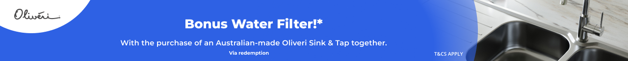 Bonus Filter with selected bundled Oliveri products