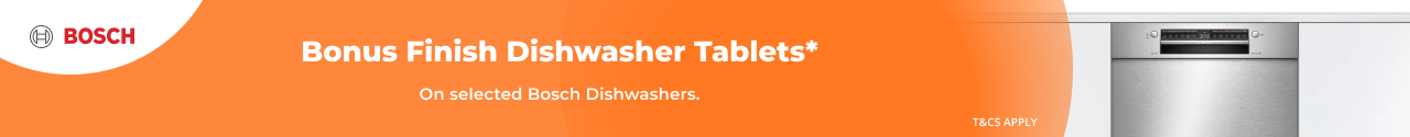 Bonus Finish Dishwashing Tablets with selected Bosch Dishwashers