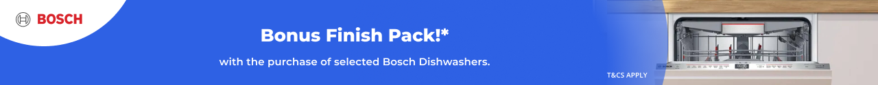 Bonus Finish Gift Pack with selected Bosch Dishwashers