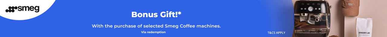 Bonus Gift Pack with Selected Smeg Coffee Machines