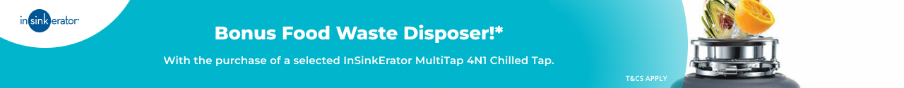 Bonus InSinkErator P550EC Food Waste Disposer with selected 4N1 Chilled Taps